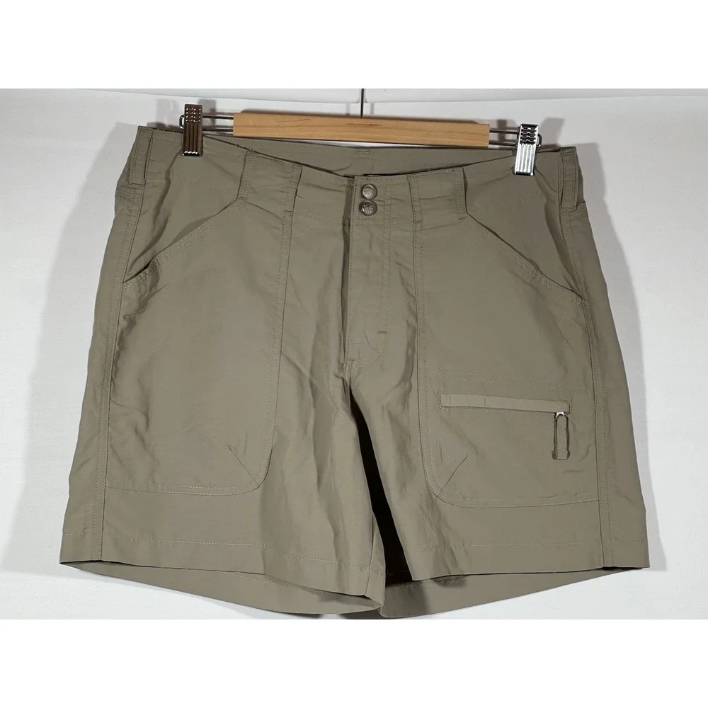 Bimini Bay Hiking Shorts Womens 10 Tan Outdoor Camping Utility Casual